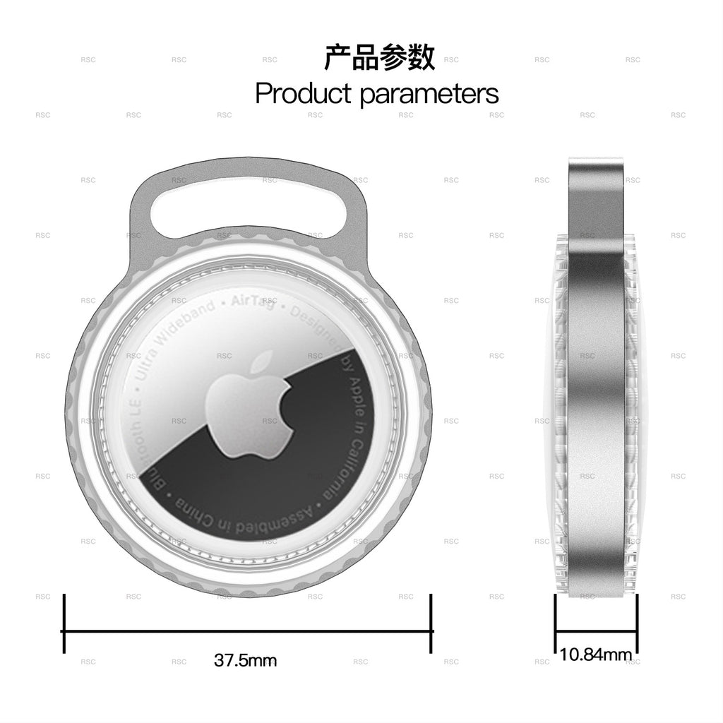 AirTag Metal Protective Case with Keychain and Waterproof