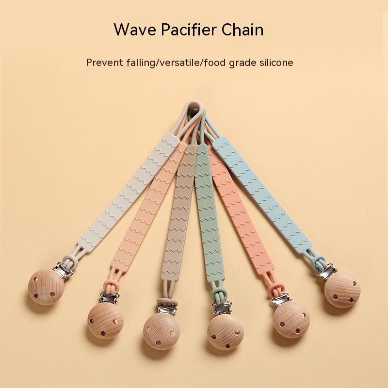 Infant Edible Silicone Teether and Pacifier Clip