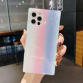 Gradient Rainbow Laser Square Phone Case Protector