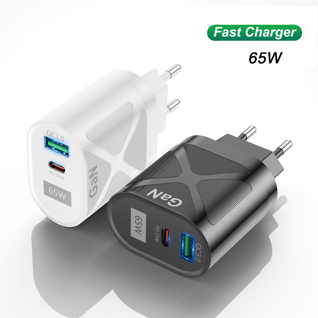 65W GaN PD Fast-Charging Mobile Phone & Laptop Adapter