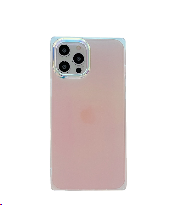 Gradient Rainbow Laser Square Phone Case Protector