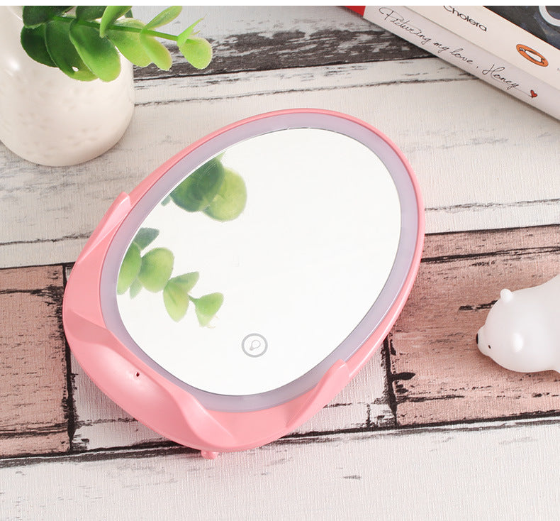 Portable Stand Mirror with Light and Wireless Charger