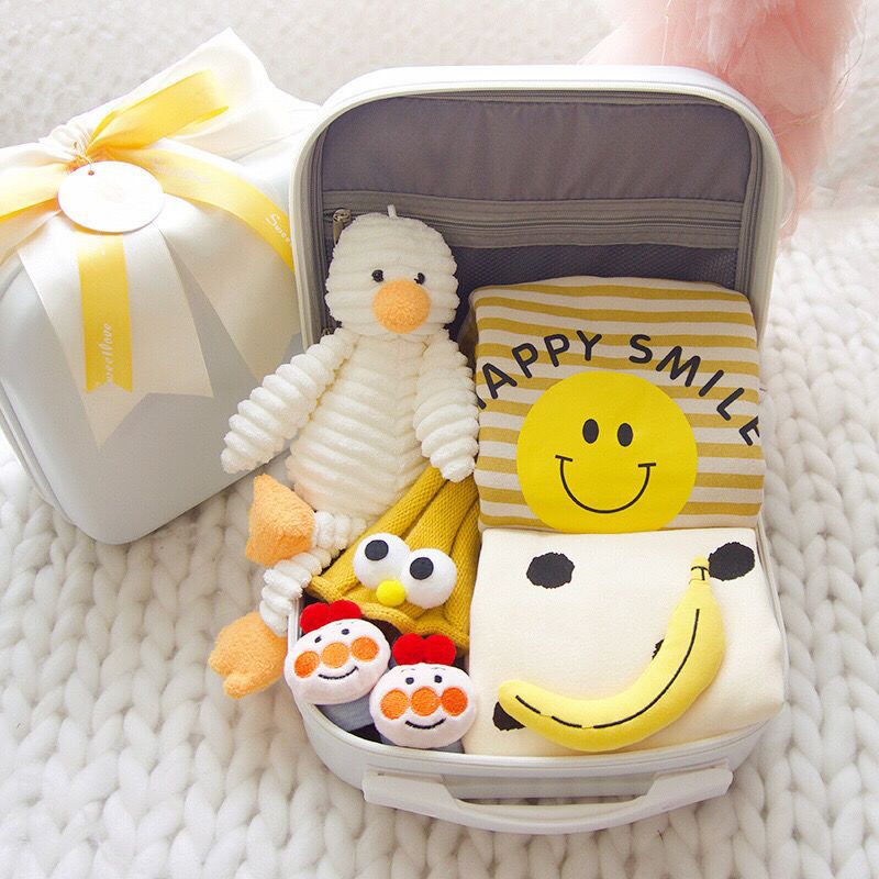 Newborn Gift Box with Summer Dress and Baby Supplies